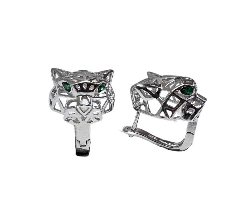 Jungle Majesty Silver Earrings