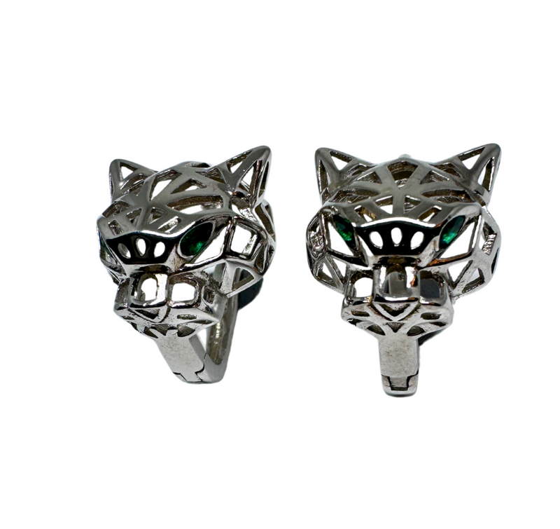 Jungle Majesty Silver Earrings