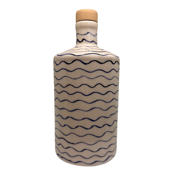 Artisan Crafted Wavy Bottle And Vessel