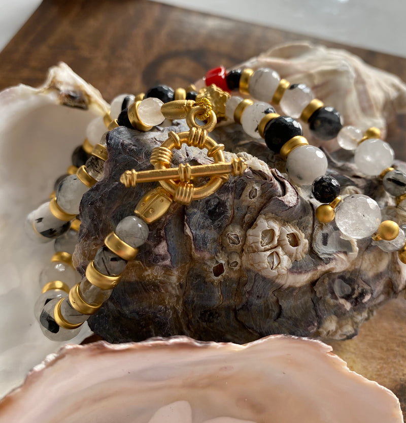 Rutile Lucky Eye Silver Charm Necklace