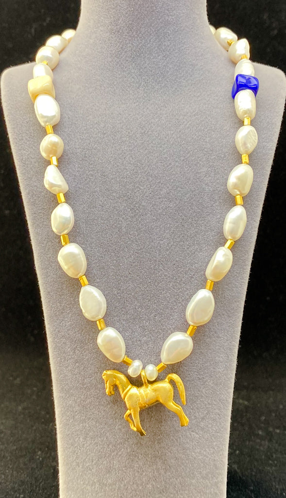 Baroque Blue Necklace