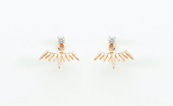 Aurora Rose Gold Silver Earrings