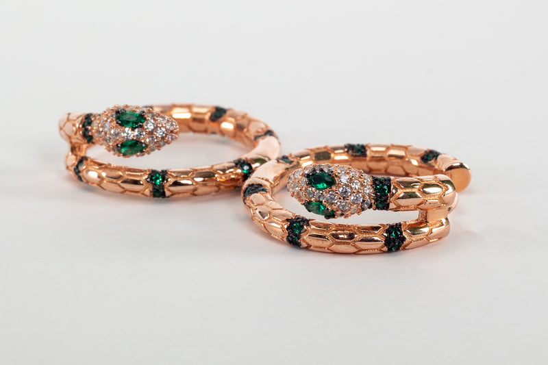 Snake Crystal Earring