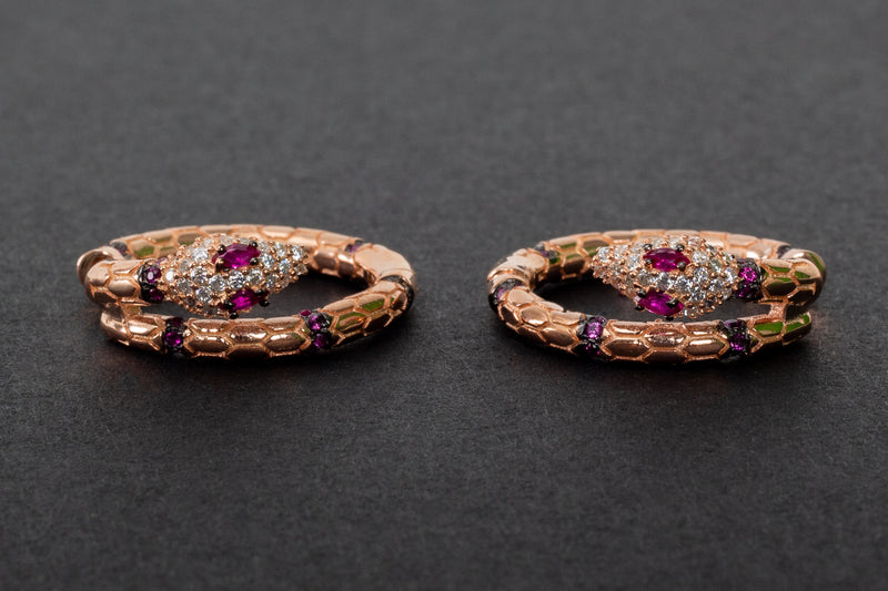 Snake Crystal Earring