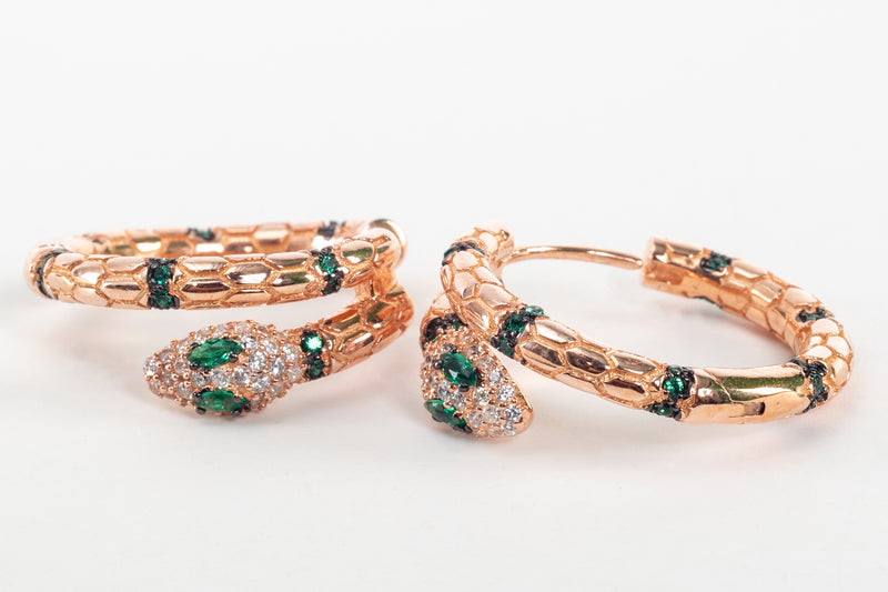 Snake Crystal Earring