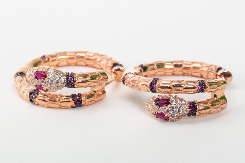 Snake Crystal Earring