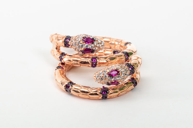 Snake Crystal Earring