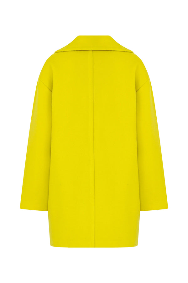 MORISE LEMON BUMBELBEE CASHMERE & WOOL COAT