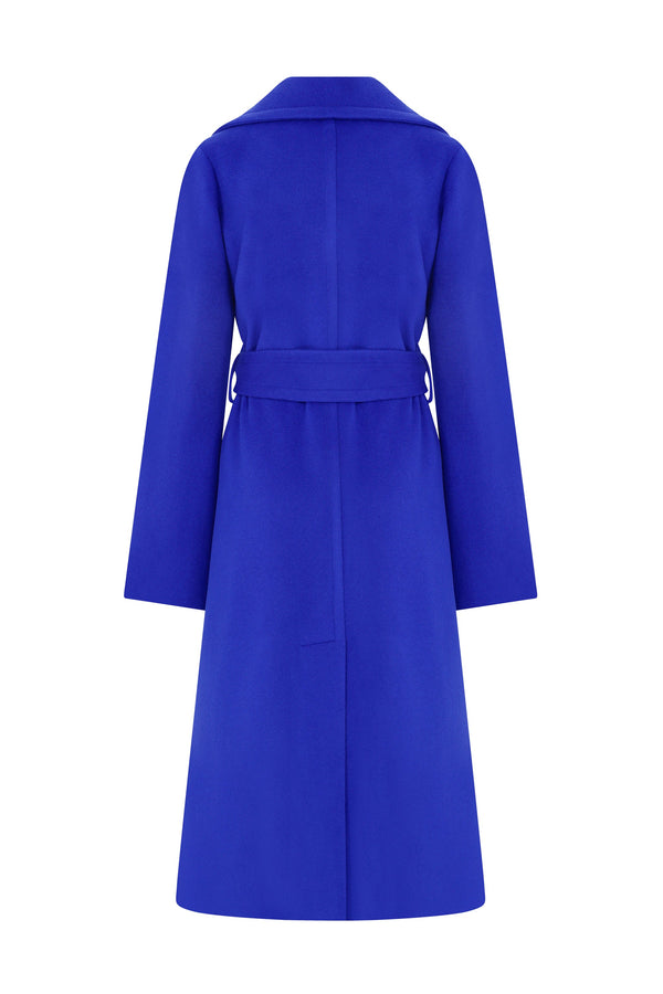 KIKI SAPHIRE CHARCOAL CASHMERE & WOOL COAT