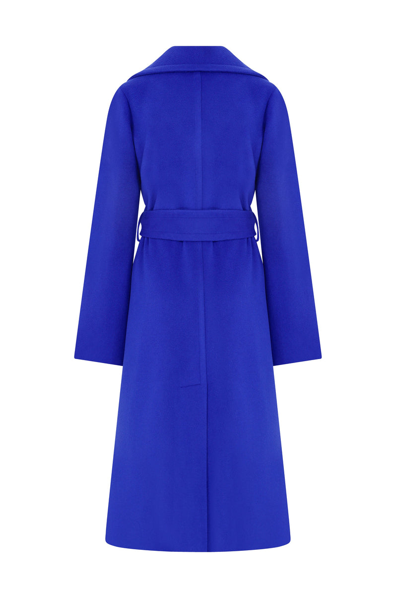 KIKI SAPHIRE CHARCOAL CASHMERE & WOOL COAT
