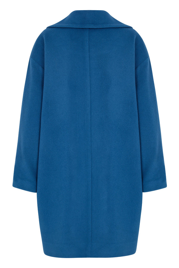 MORI TEAL SULLY CASHMERE & WOOL COAT